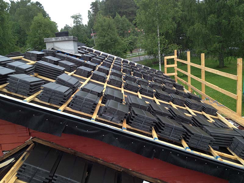 Lägga Tegeltak, Shingel & Betongpannor