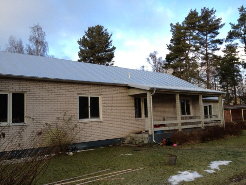 Reparation av stål & aluminiumtak. Stenungsund, Kåkenäs