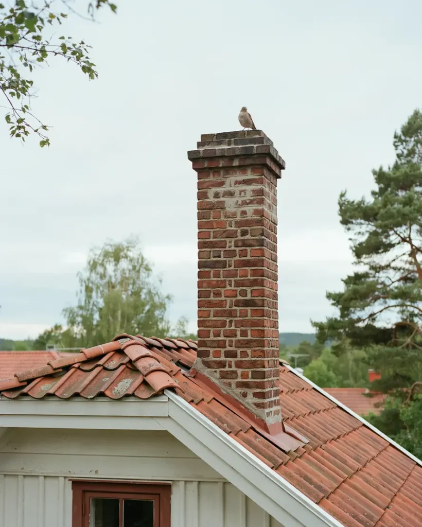 skorstensrenovering med ommurning och omfogning p villa i dsm l stenungsund